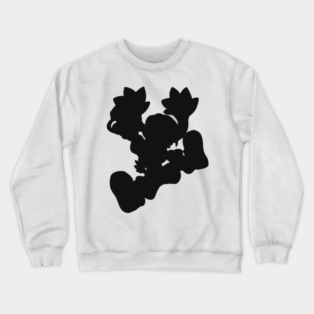 Klonoa Silhouette (Black) Crewneck Sweatshirt by cyandreamer